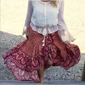 Spell Sunset Road Wrap skirt Large NEW